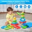 Preschool Learning Activities, 30 Pieces Stacking Building Blocks, Sensory STEM Educational Toys, Gifts for 3+ Year Olds