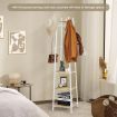 Freestanding Coat Rack Clothes Garment Stand Closet Organizer Hooks Hanger Display Shelf