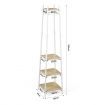 Freestanding Coat Rack Clothes Garment Stand Closet Organizer Hooks Hanger Display Shelf