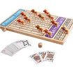 Horse Racing Board Game, Wooden Poker Toy with 11 Durable Horse Dice and Cards for Kids, Family Game, Chess Set