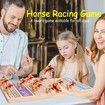 Horse Racing Board Game, Wooden Poker Toy with 11 Durable Horse Dice and Cards for Kids, Family Game, Chess Set