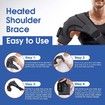 Heated Shoulder Wrap Vibration Wireless Heating Pad 3 Temperature Settings LED Display Relief Neck Support Rechargeable Portable Massager