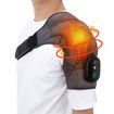 Heated Shoulder Wrap Vibration Wireless Heating Pad 3 Temperature Settings LED Display Relief Neck Support Rechargeable Portable Massager