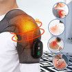 Heated Shoulder Wrap Vibration Wireless Heating Pad 3 Temperature Settings LED Display Relief Neck Support Rechargeable Portable Massager