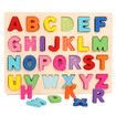 Alphabet Puzzle Wooden Puzzles for Toddlers 1-5 Year Old, Toys with Puzzle Board & Letter Blocks Preschool Educational for Girls Boys Gift