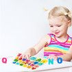 Alphabet Puzzle Wooden Puzzles for Toddlers 1-5 Year Old, Toys with Puzzle Board & Letter Blocks Preschool Educational for Girls Boys Gift