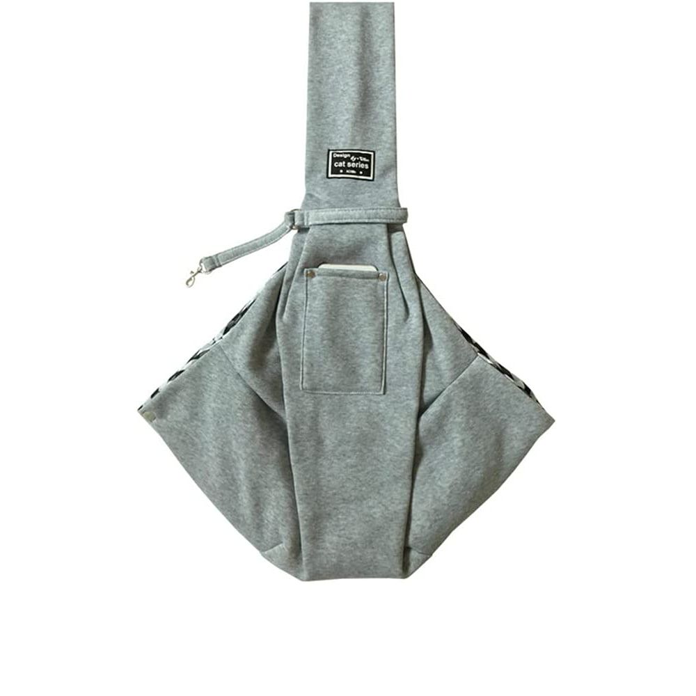 Pet Shoulder Bag, Strap Comfortable Shoulder Bag Outdoor, Pet Carry Bag, Small Pet Strap with Mobile Pocket,Gray