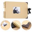 80 Pages Scrapbook Photo Album, DIY Craft Paper Photo Book , DIY Handmade Album Scrapbook Set, Records Anniversary, Graduation, Travelling,Color Khaki