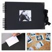 80 Pages Scrapbook Photo Album, DIY Craft Paper Photo Book , DIY Handmade Album Scrapbook Set, Records Anniversary, Graduation, Travelling,Color BLack