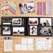 80 Pages Scrapbook Photo Album, DIY Craft Paper Photo Book , DIY Handmade Album Scrapbook Set, Records Anniversary, Graduation, Travelling,Color BLack