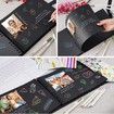 80 Pages Scrapbook Photo Album, DIY Craft Paper Photo Book , DIY Handmade Album Scrapbook Set, Records Anniversary, Graduation, Travelling,Color BLack