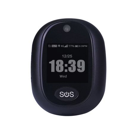 4G LTE GPS Tracker Pendant SOS Audio Call Waterproof Smart Personal Tracker for Elderly Kids Black