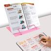 Metal Book Stand Book Holder Book Stand for Reading Adjustable Book Holder for Reading (Full Pink)