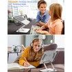 Book Stand for Reading,Adjustable Holder with 360 Degree Rotating Base Page Clips,Foldable Desktop Ricer