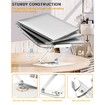 Book Stand for Reading,Adjustable Holder with 360 Degree Rotating Base Page Clips,Foldable Desktop Ricer
