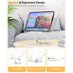 Book Stand for Reading,Adjustable Holder with 360 Degree Rotating Base Page Clips,Foldable Desktop Ricer