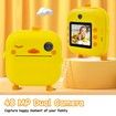Digital Instant Print Camera for Kids Zero with Print Paper Selfie Video with HD 1080P 2.4 Inch IPS Screen-Yellow