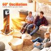 Maxkon 2000W Electric Space Heater Tower Energy Efficient Portable Indoor Fireplace Instant Warmer Oscillating Cooling Fan Bedroom Remote
