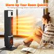 Maxkon 2000W Electric Space Heater Tower Energy Efficient Portable Indoor Fireplace Instant Warmer Oscillating Cooling Fan Bedroom Remote