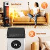 Maxkon 2000W Electric Space Heater Tower Energy Efficient Portable Indoor Fireplace Instant Warmer Oscillating Cooling Fan Bedroom Remote