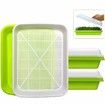 Seed Sprouter Tray BPA Free PP Soil-Free Big Capacity Healthy Wheatgrass Grower Sprouting Container Kit with Lid (2Pack,Green)