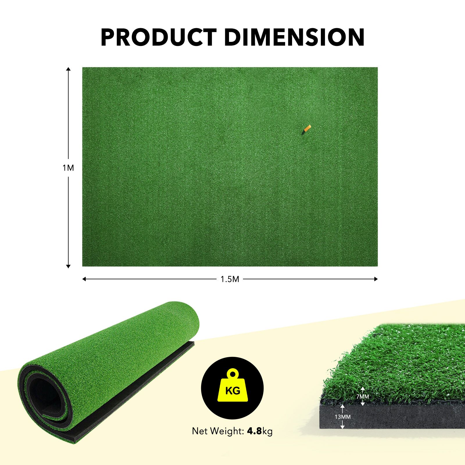 Golf Putter Mat Practice Hitting Training Putting Indoor Outdoor Chipping Driving Artificial
