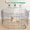 Dog Cage Playpen Pet Puppy Pen Fence 8 Panels Crate Play Pen Indoor Exercise Enclosure Foldable Cat Kitten Rabbit Barrier