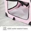Dog Crate Kennel Soft Cat Travel Carrier Puppy Carry Bag Pet Cage Extra Large Foldable Portable 3XL Pink
