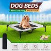 Dog Bed Trampoline Large Pet Elevated Sofa Raised Cot Outdoor Camping Indoor Portable Durable Washable Grey L