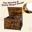 Cat Litter Box Enclosure Top Open Pet House Furniture Storage Bench Table Hidden Cabinet Particleboard Metal