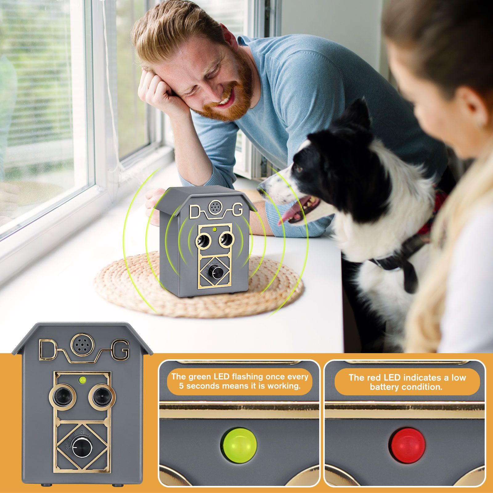 Dog Anti Barking Device Stopper Clicker Ultrasonic Stop Bark Repeller