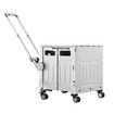 Shopping Trolley Cart Foldable Wheeled Utility Folding Crate Grocery Market Rolling Storage Basket Seat Travel Camping 4 Wheels 75L