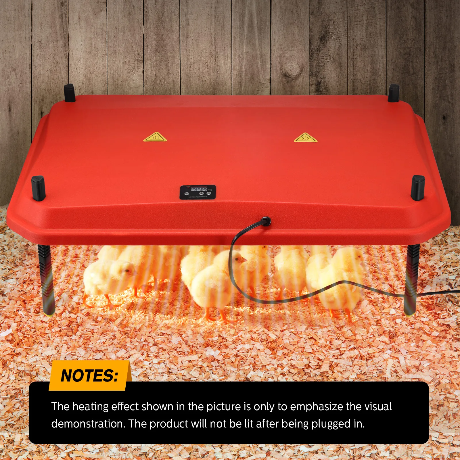 Chick Brooder Heating Plate Warmer Chicken Coop Brooding Heater Poultry Duckling Chook 45x60cm 40-50 Chicks Adjustable Height