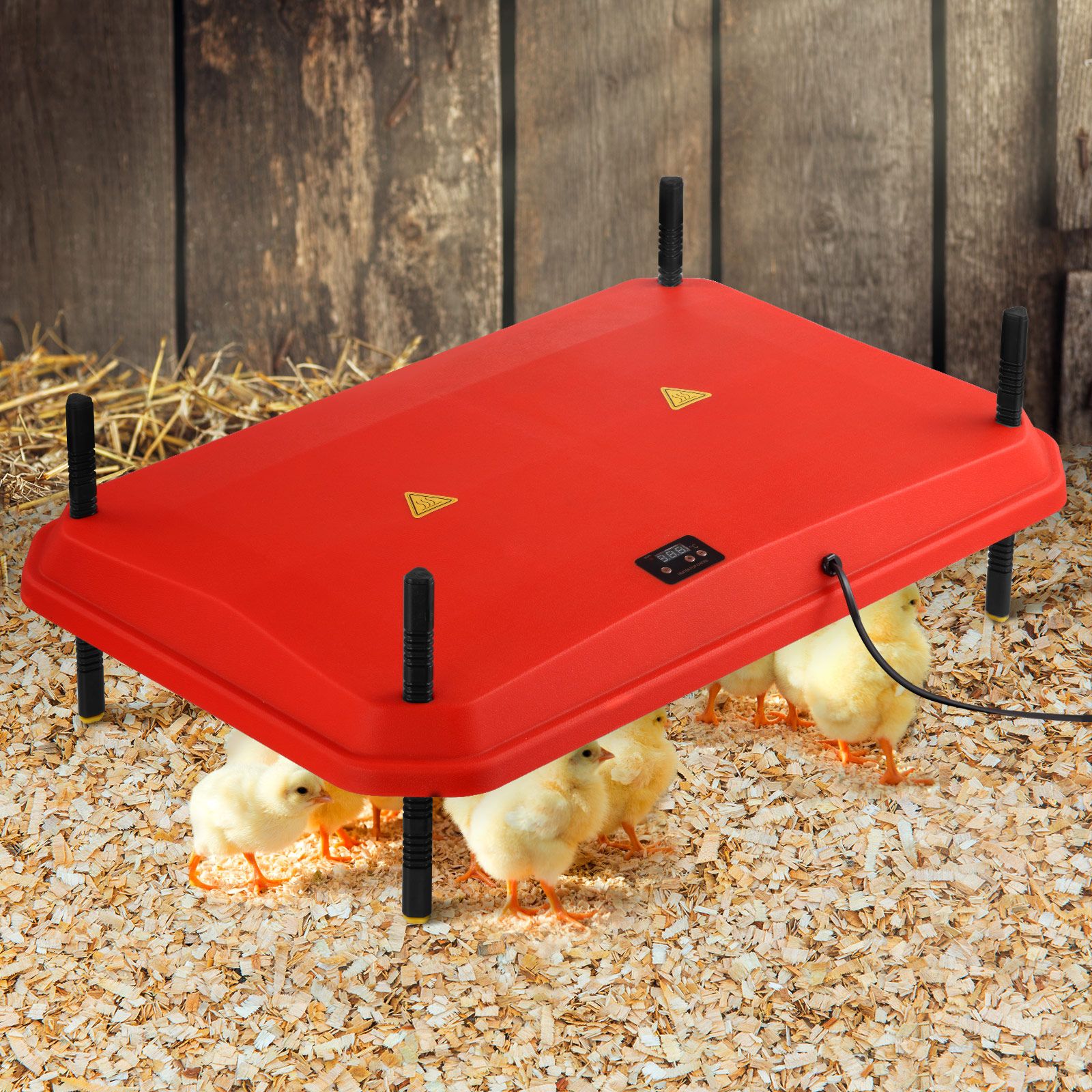 Chick Brooder Heating Plate Warmer Chicken Coop Brooding Heater Poultry Duckling Chook 45x60cm 40-50 Chicks Adjustable Height
