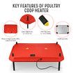 Chick Brooder Heating Plate Warmer Chicken Coop Brooding Heater Poultry Duckling Chook 40x60cm 40-50 Chicks Adjustable Height