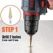 Double Headed Sheet Metal Nibbler, Drill Attachment Metal Cutter (Gold)