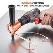 Double Headed Sheet Metal Nibbler, Drill Attachment Metal Cutter (Gold)