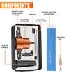 Double Headed Sheet Metal Nibbler, Drill Attachment Metal Cutter (Gold)