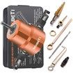 Double Headed Sheet Metal Nibbler, Drill Attachment Metal Cutter (Gold)