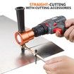 Double Headed Sheet Metal Nibbler, Drill Attachment Metal Cutter (Gold)