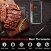 Wireless Meat Thermometer,Bluetooth Meat Thermometer with 300ft Wireless Range,Digital Cooking Thermometer with Alert for BBQ,Oven,Smoker,Air Fryer