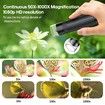 Wireless Digital Microscope 50X-1000X Magnification WiFi USB Handheld Portable with 8 Adjustable LED Lights for PC iPad