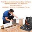 48PCS 4.2V Electrical Screwdriver Set, Rechargeable Hand Screwdriver Bits Socket Sleeve Combination Tool Set