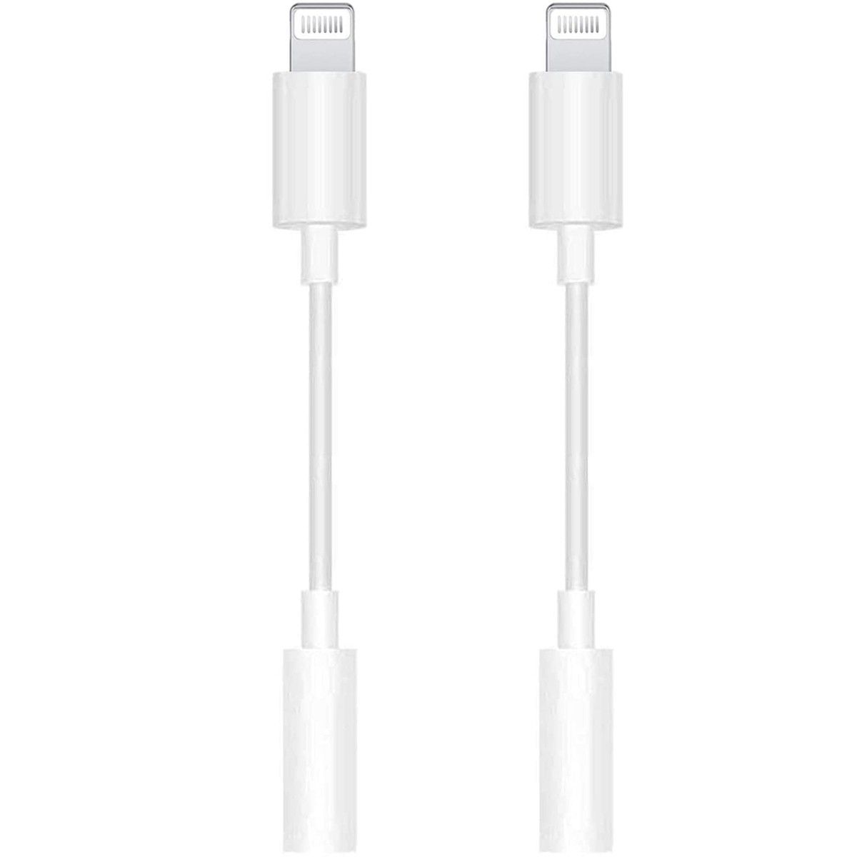2 Pack Apple MFi Certified Lightning to 3.5 mm Headphone Jack Adapter iPhone Jack Aux Audio Dongle Cable Earphones Converter Compatible with iPhone iPad iPod