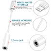 2 Pack Apple MFi Certified Lightning to 3.5 mm Headphone Jack Adapter iPhone Jack Aux Audio Dongle Cable Earphones Converter Compatible with iPhone iPad iPod