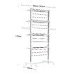 4 Tier Clothes Airer Clothing Drying Rack Cloth Coat Pants Hanger Portable Standing Foldable Laundry Holder Stand with Shelves and Wheels
