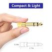 6.35mm (1/4 inch) Male to 3.5mm (1/8 inch) Female Stereo Audio Jack Adapter for Aux Cable,Guitar Amplifier,Headphone,2 Pack