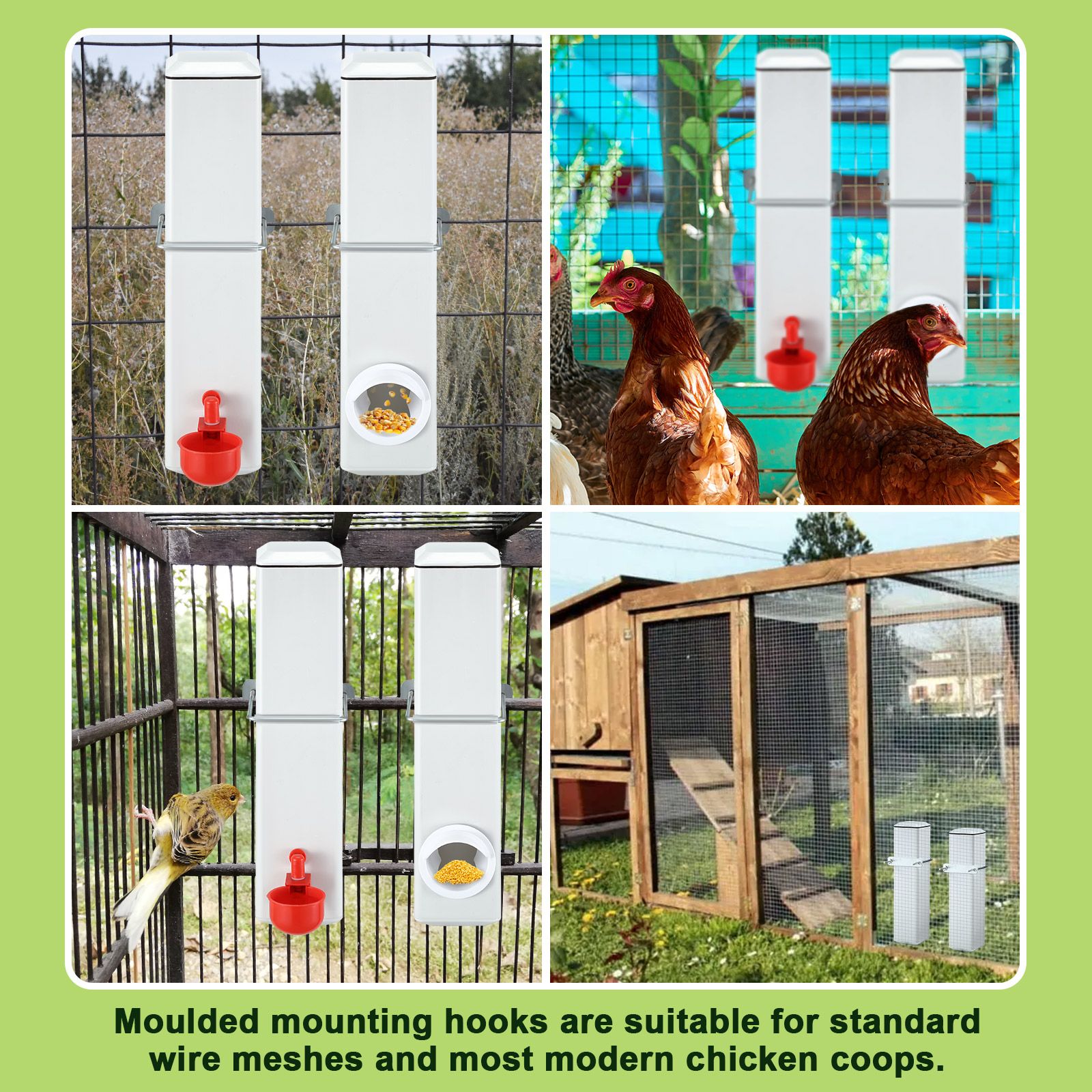 Chicken Bird Feeder Water Dispenser Automatic Waterer Poultry Food