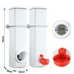 Chicken Bird Feeder Water Dispenser Automatic Waterer Poultry Food Drinker Auto Chook Chick Duck Drinking Cup 4L Plastic