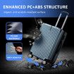 Carry On Luggage Traveler Bag Suitcase Hard Shell Case Carryon Travel Lightweight Rolling Checked with Wheels Lock Ice Blue 20 Inch